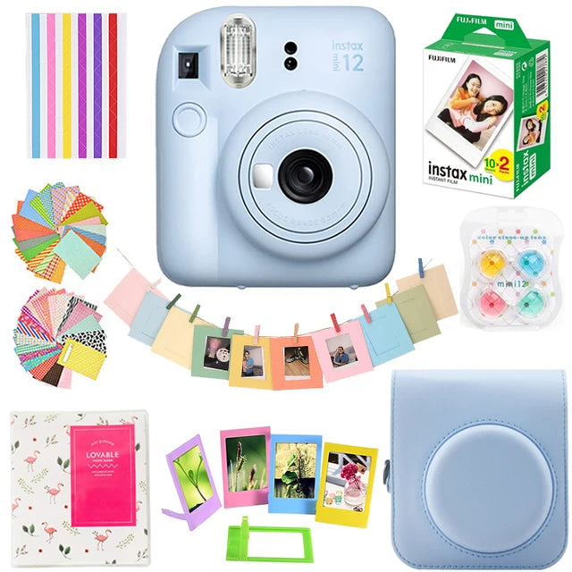 Fujifilm Instax Mini 12 – Appareil Photo Instantané + Kit 10-en-1 (20 Films)