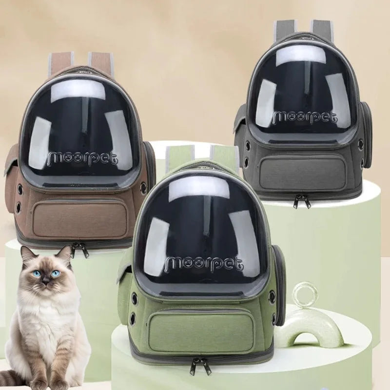 Sac à dos de transport bulle transparente pour chat et petit chien