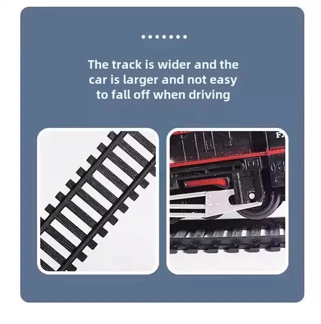 Train Électrique Classique – Pistes Lumineuses & Modèle de Noël (Ensemble Rechargeable)