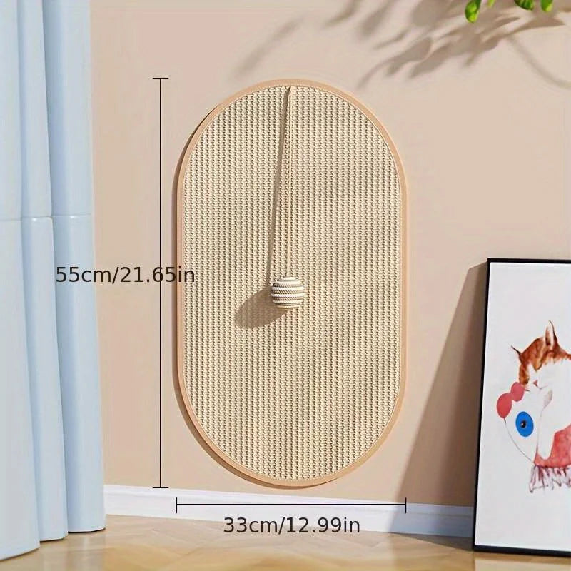 Plaque griffoir en sisal pour chat — protège murs et canapé