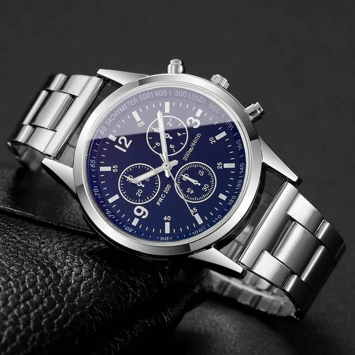 Montre Homme Quartz – Business & Acier Inoxydable (Sans Boîte)