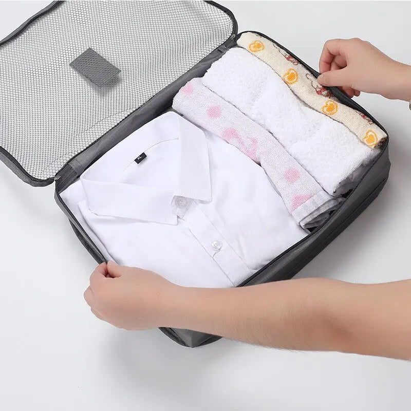 Ensemble de 6 Sacs de Rangement pour Voyage – Organisateurs de Bagages Imperméables & Pliables