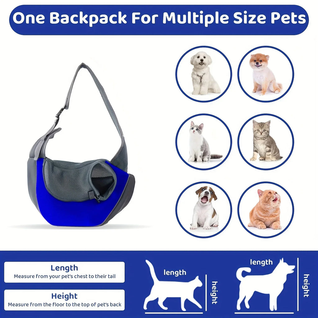 Sac de transport bandoulière respirant pour chat et petit chien