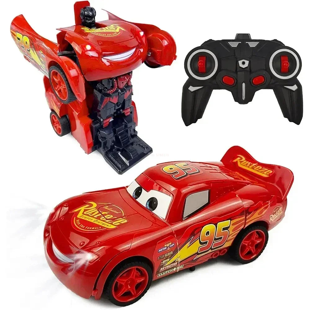 Lightning McQueen 2-en-1 – Voiture Télécommandée Transformable en Robot RC
