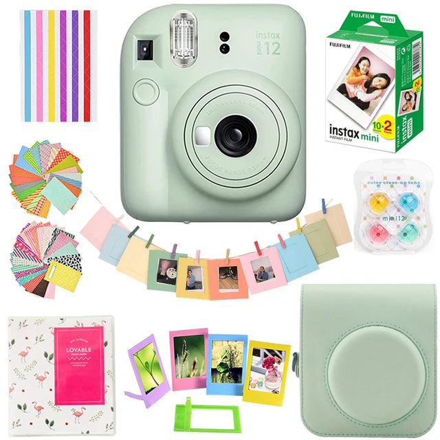 Fujifilm Instax Mini 12 – Appareil Photo Instantané + Kit 10-en-1 (20 Films)