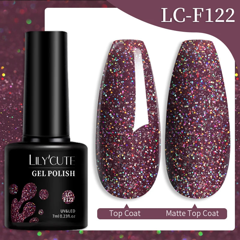 Vernis Gel LILYCUTE 7ml – Brun Foncé Collection Automne/Hiver – Brillance & Élégance Longue Tenue