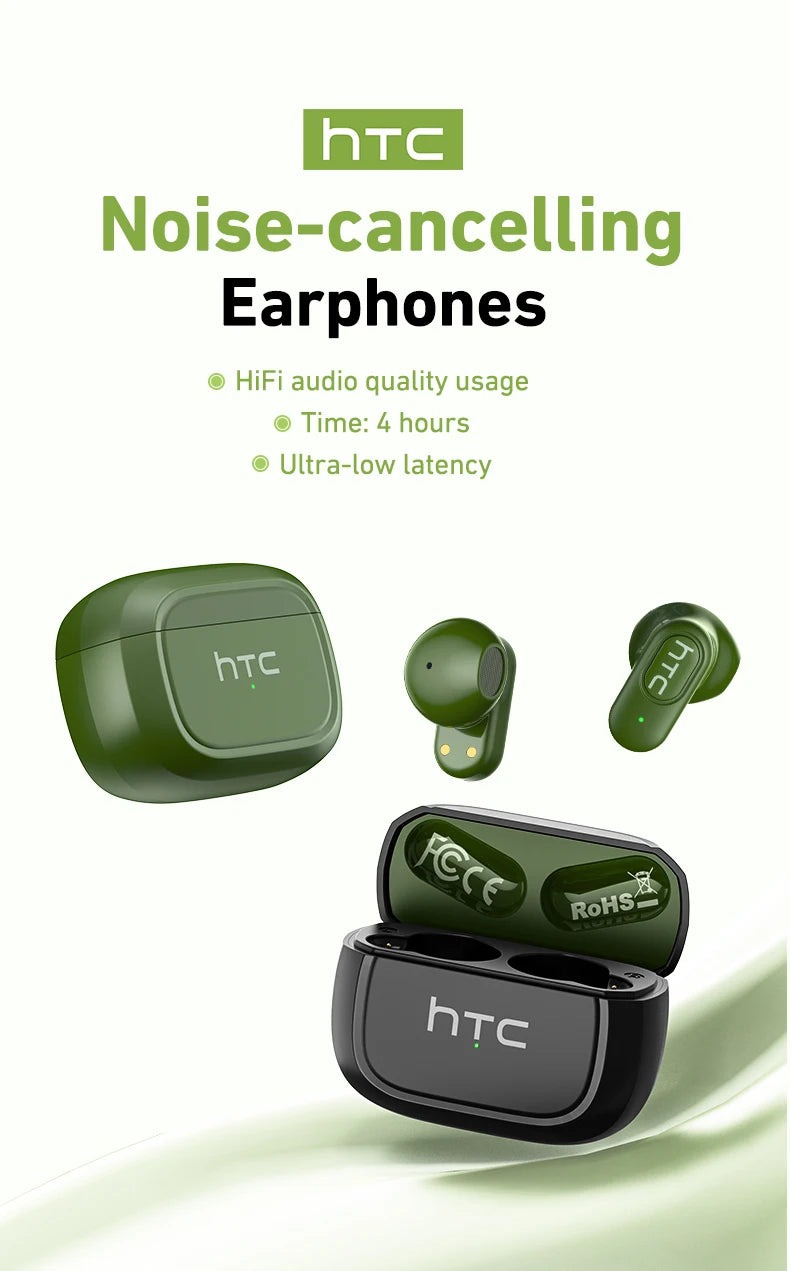 HTC NE51 – Écouteurs Bluetooth TWS Traducteur AI Ultra-Légers