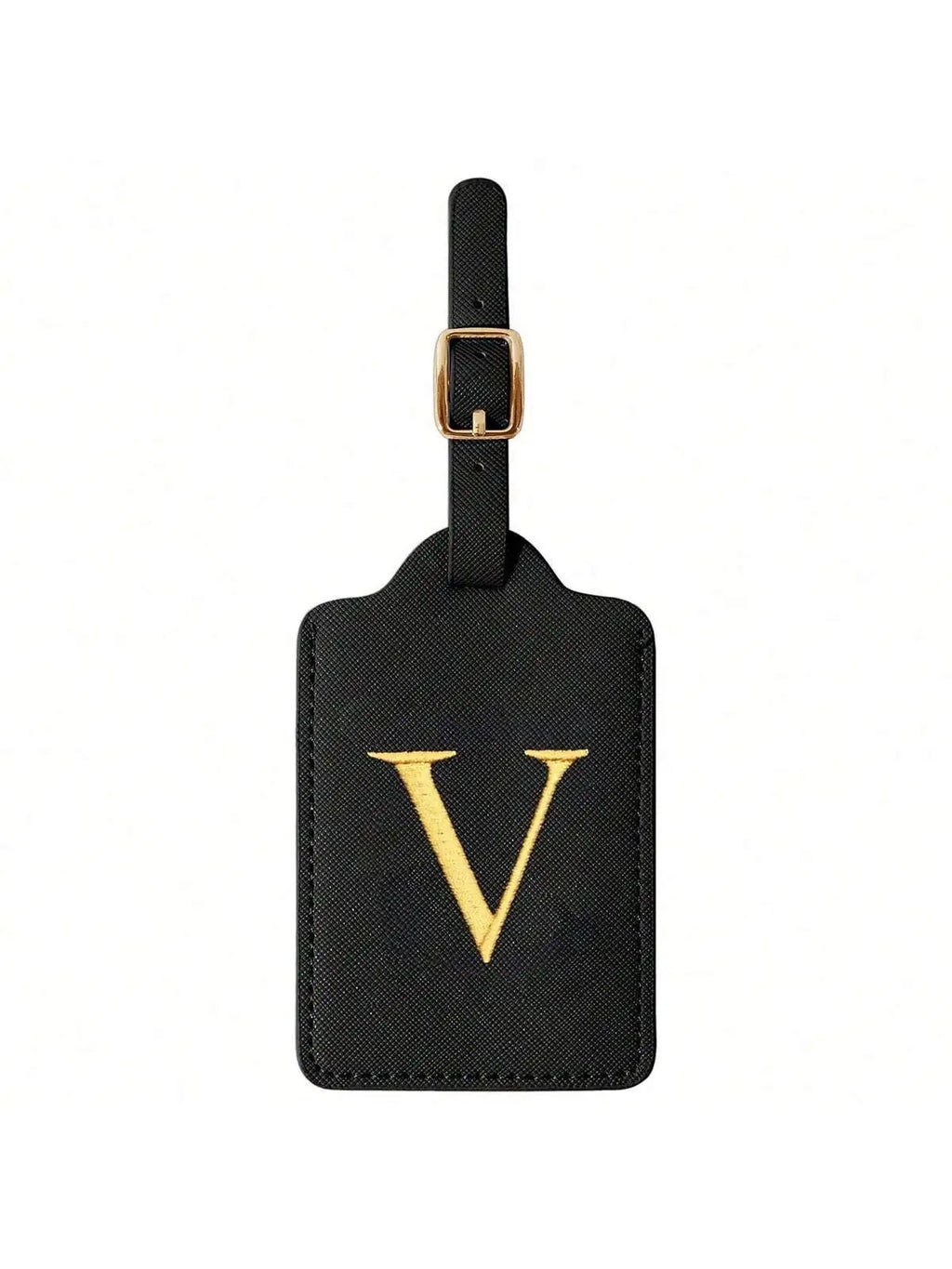 Étiquette de Bagage Personnalisée en Cuir PU – Lettre Initiale A–Z avec Protection Confidentialité