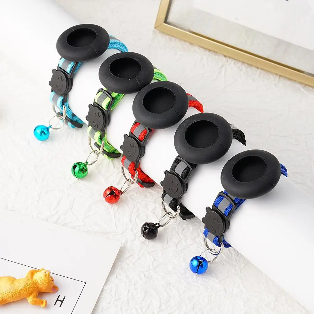 Collier chat pour AirTag avec grelot — réfléchissant et sécurisé