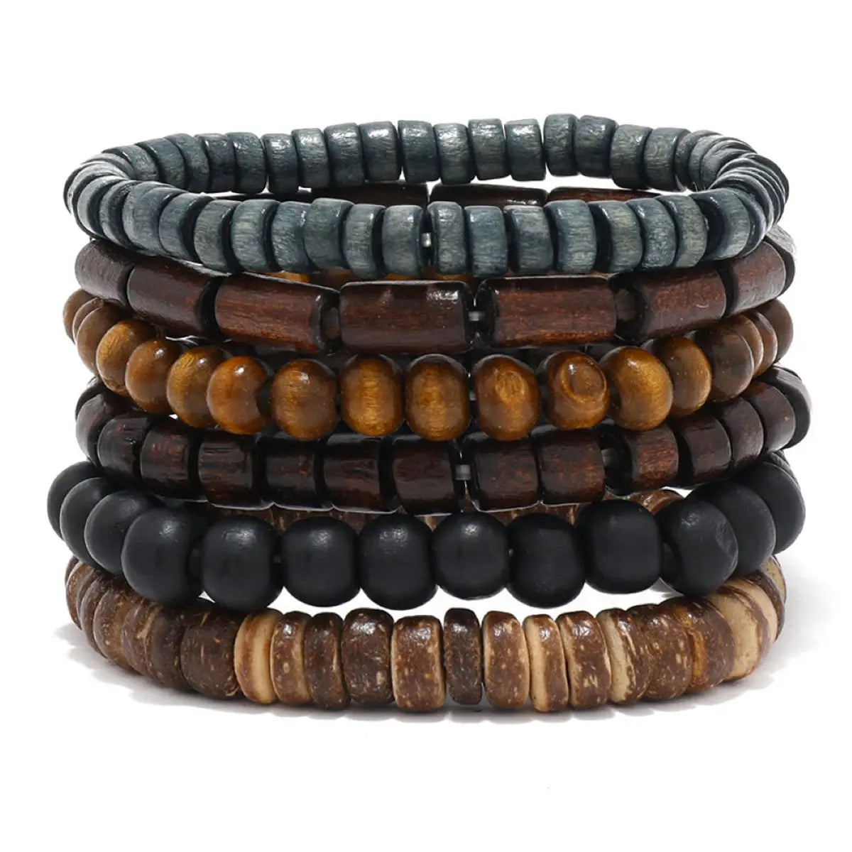 Bracelet Homme Luxe – Set de 4 Bracelets Tressés en Cuir (Style Ethnique Tribal)