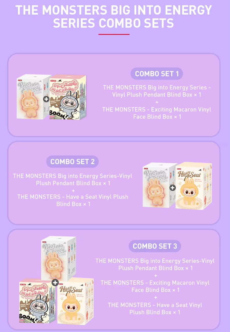 POP MART – Série « Les Monstres Grande Énergie » – Figurine Premium 17 cm (Mystery Box ou Modèle Confirmé)