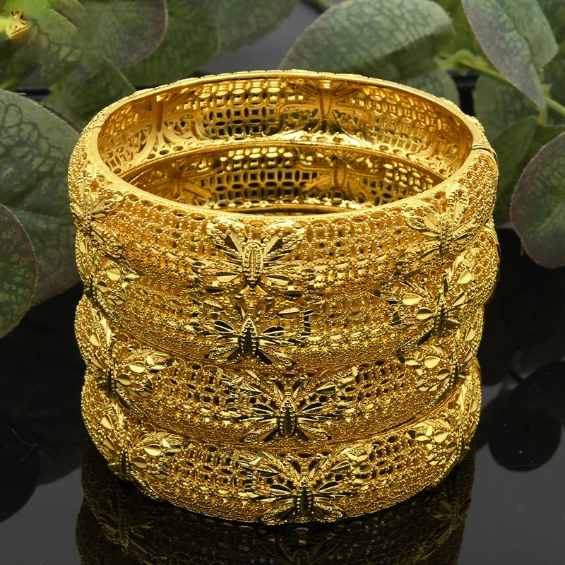 Bracelets Luxe Plaqué Or 24K – Style Dubaï, Indien & Africain