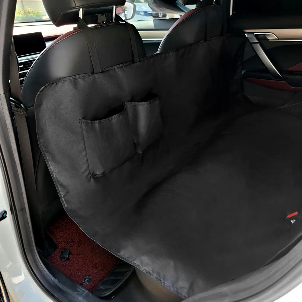 Housse de siège voiture type hamac pour chien — imperméable avec poche