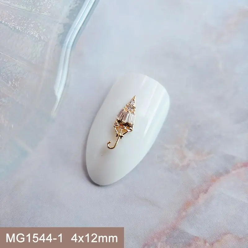 Décorations d’Ongles Noël Zircon ✨ (Lot de 10 pièces)