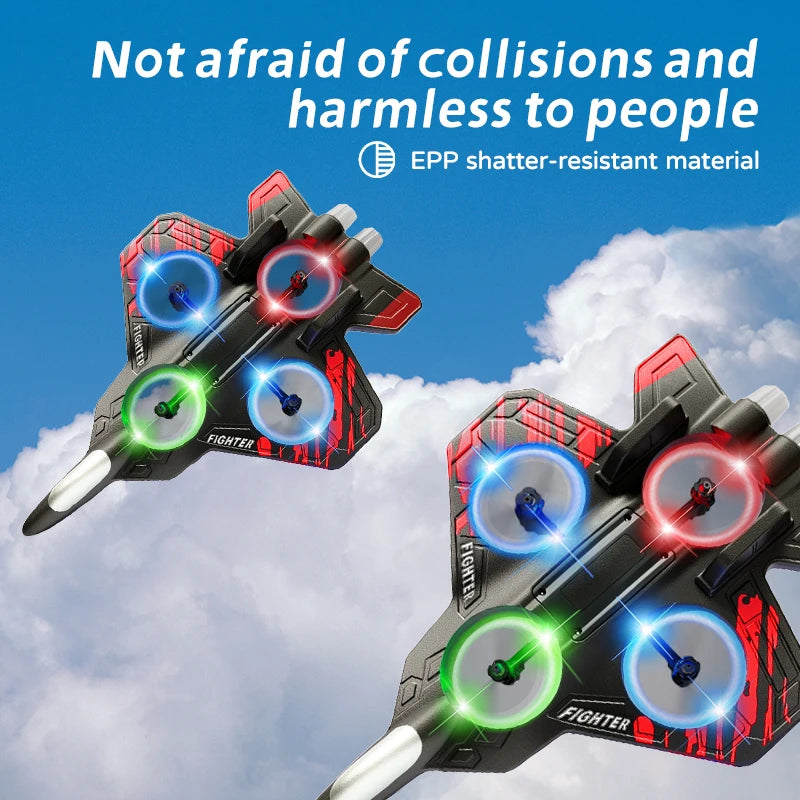 Avion RC L101 en Mousse – LED, Cascades 3D & Télécommande 2.4G