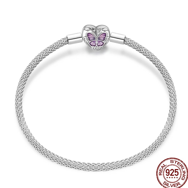 Bracelet en Argent 925 – Cœur Pavé Zircone & Infinity – 17 à 20 cm