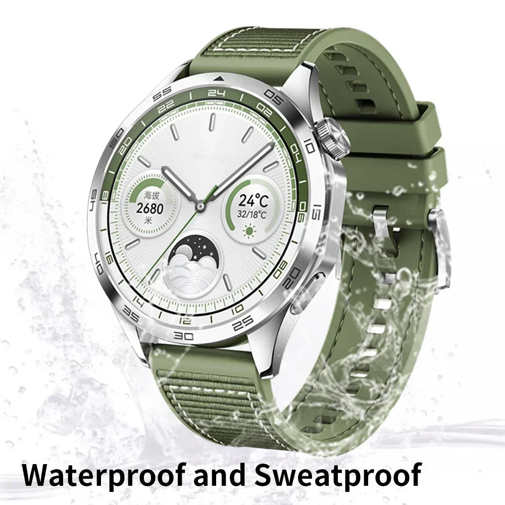 Bracelet Tissé 22 mm – Compatible Montres Huawei (Nylon Tressé Premium)