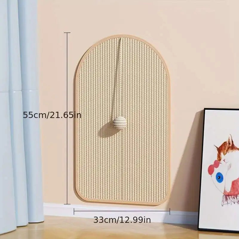 Plaque griffoir en sisal pour chat — protège murs et canapé