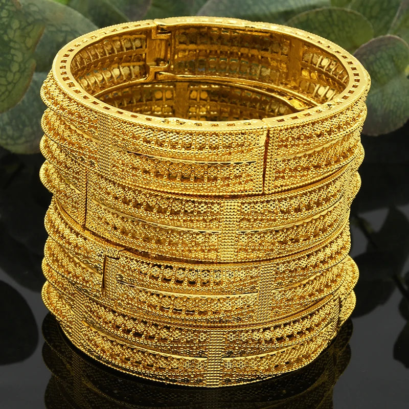 Bracelets Luxe Plaqué Or 24K – Style Dubaï, Indien & Africain