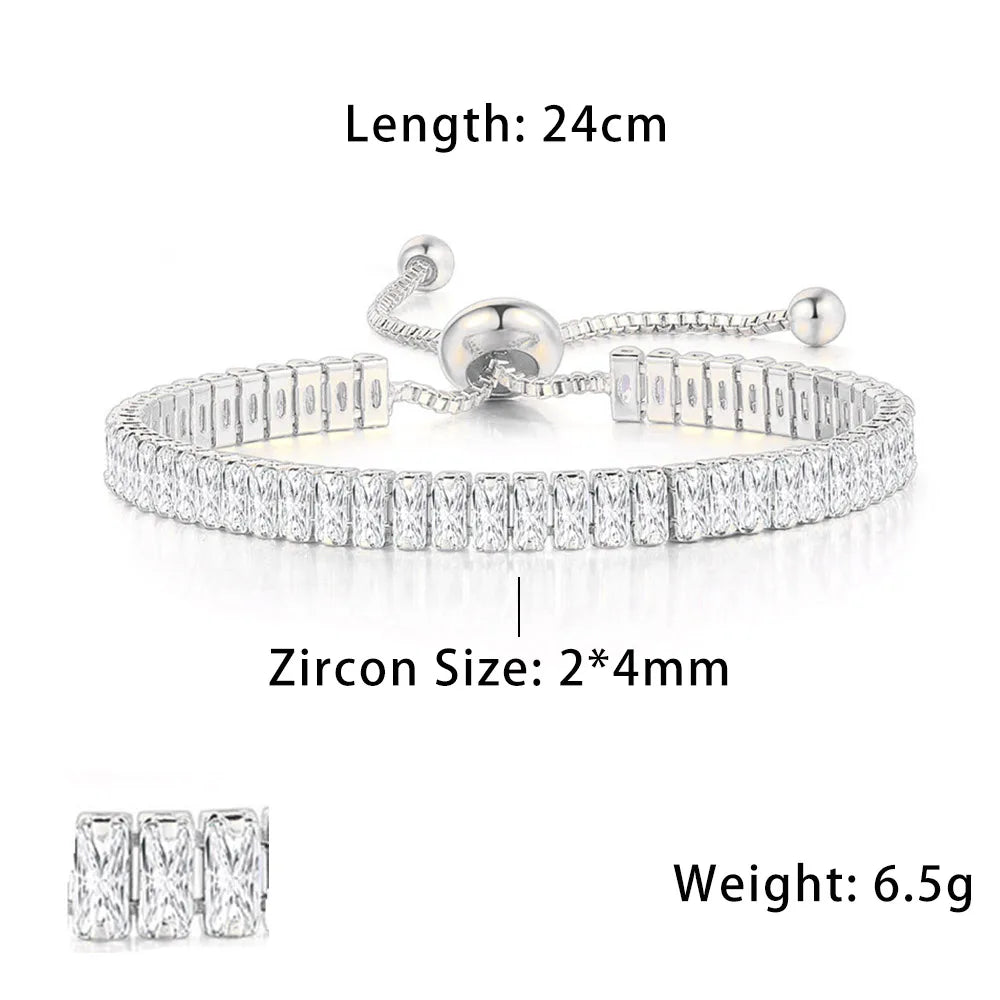 Bracelet Tennis Diamant – Zircone AAA+ Éclat Ultra-Brillant (Plusieurs Tailles)