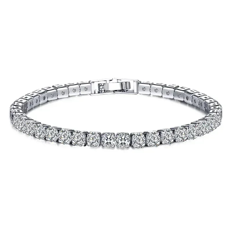 Classic 925 sterling silver sparkling zircon luxury bracelet women's dates birthdays fashion jewelry Valentine's Day gifts