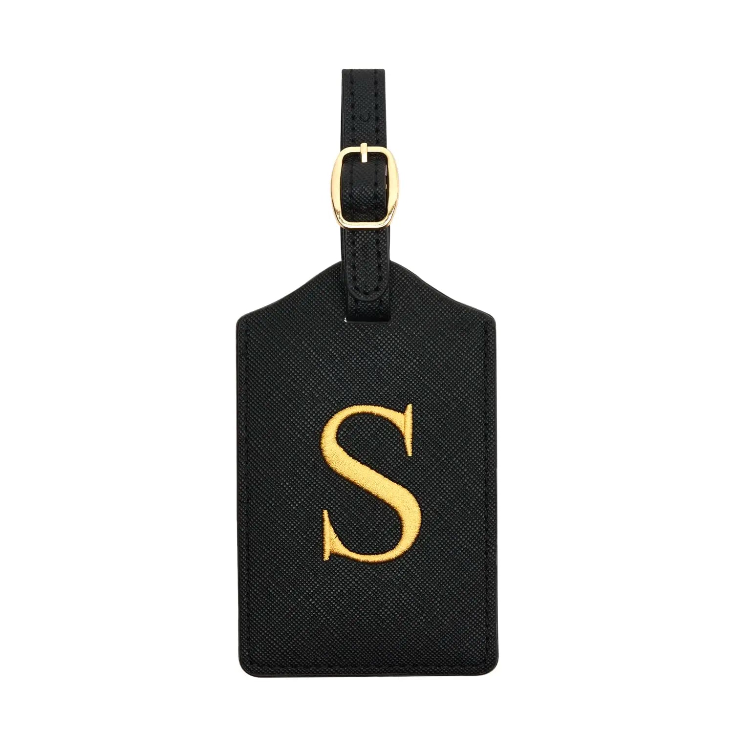 Étiquette de Bagage Personnalisée en Cuir PU – Lettre Initiale A–Z avec Protection Confidentialité