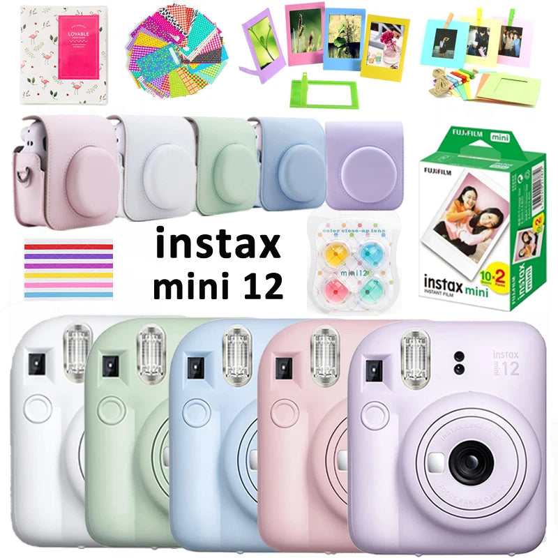 Fujifilm Instax Mini 12 – Appareil Photo Instantané + Kit 10-en-1 (20 Films)