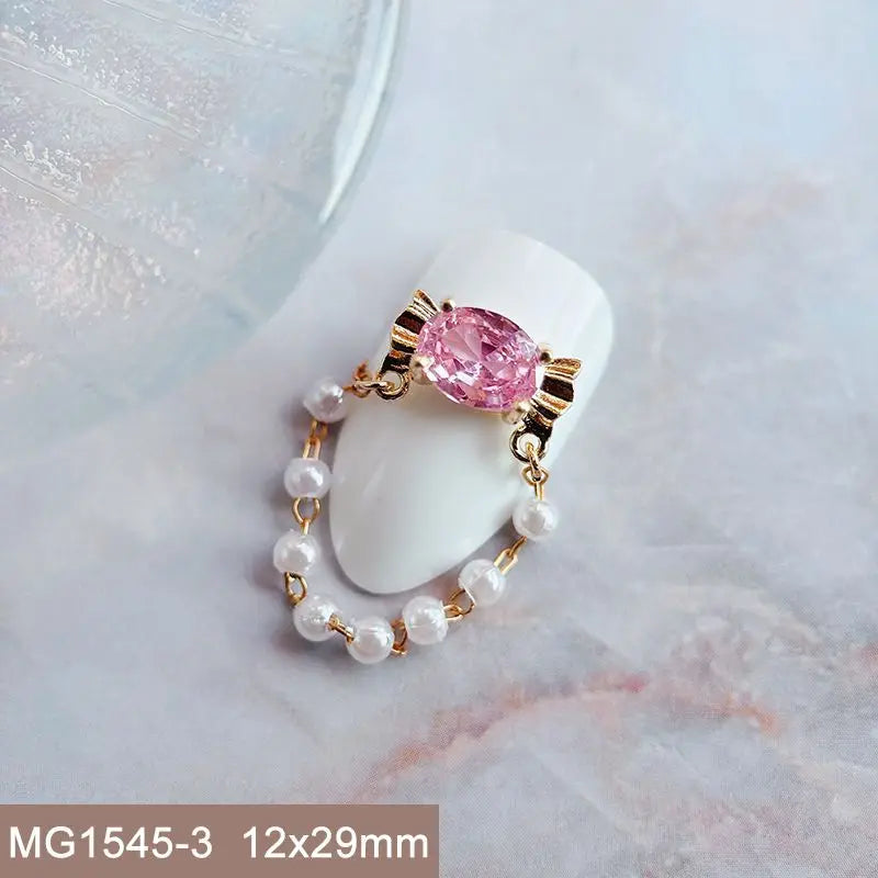 Décorations d’Ongles Noël Zircon ✨ (Lot de 10 pièces)