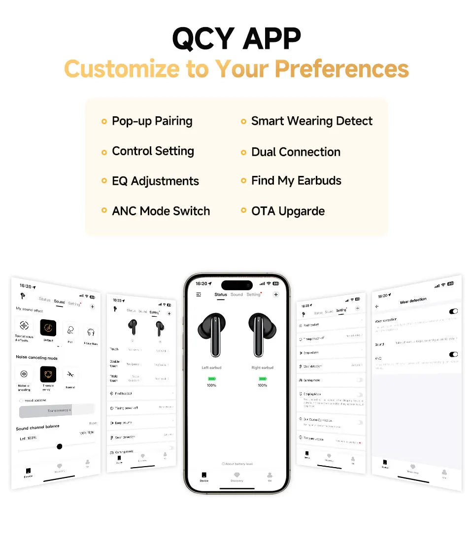 QCY MeloBuds Pro – Écouteurs Sans Fil ANC 46dB | LDAC Hi-Res | 34h d’Autonomie