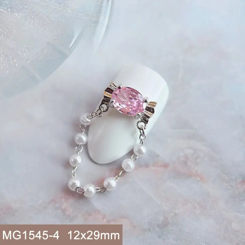 Décorations d’Ongles Noël Zircon ✨ (Lot de 10 pièces)