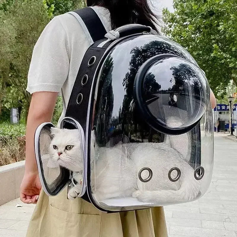 Sac à dos de transport bulle spatiale pour chat et petit chien