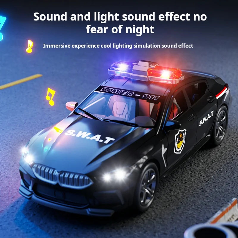 Voiture de Police Miniature 1:32 – Son & Lumière (Jouet & Collection)