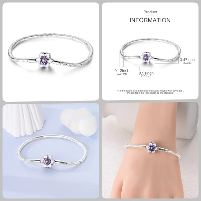 Bracelet en Argent 925 – Cœur Pavé Zircone & Infinity – 17 à 20 cm