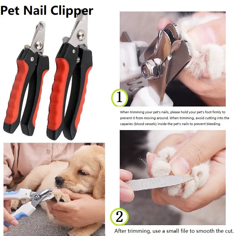 Coupe-griffes ciseaux pour chien et chat — lame inox