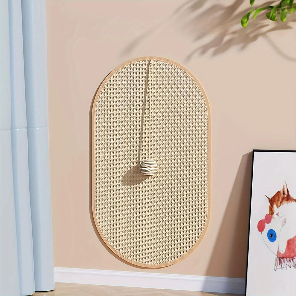 Plaque griffoir en sisal pour chat — protège murs et canapé