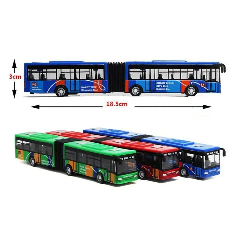 Bus de Ville 1:64 en Alliage – Modèle Express Urbain Rétractable