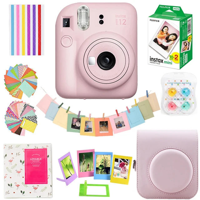 Fujifilm Instax Mini 12 – Appareil Photo Instantané + Kit 10-en-1 (20 Films)