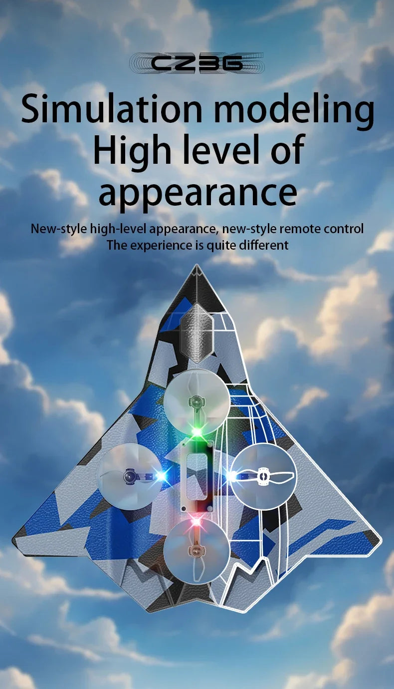 Avion RC en Mousse EPP – Planeur Cascade Électrique, Résistant aux Chocs (CZ01 / CZ36 / K500 Max)