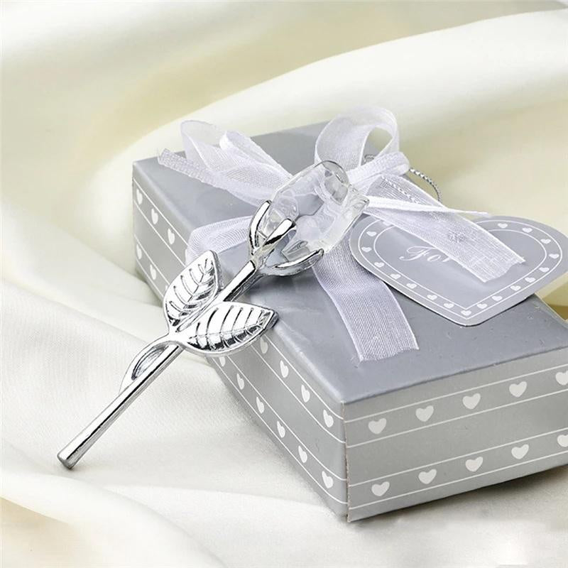 Rose en Cristal – Figurine Décorative Luxe | 6 Couleurs | Cadeau Saint-Valentin & Mariage