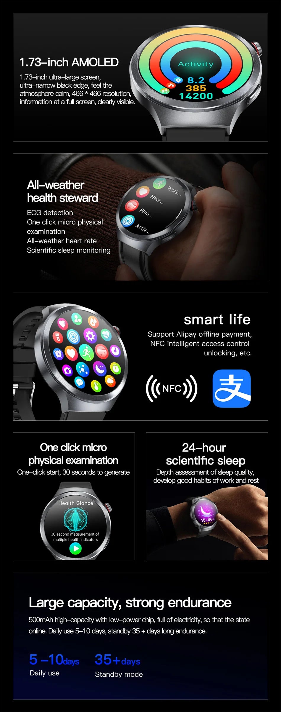 Montre Connectée ECG Health 2025 – Analyse Santé & Diagnostic Intelligent AI