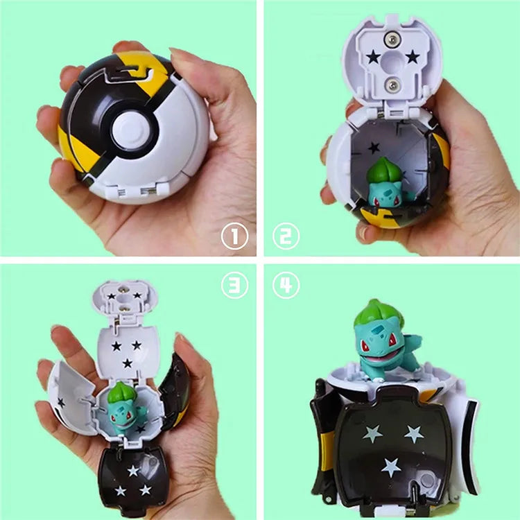 Figurines Pokéball Pokémon – Pikachu, Dracaufeu, Gengar, Tortank, etc. (Plusieurs modèles)