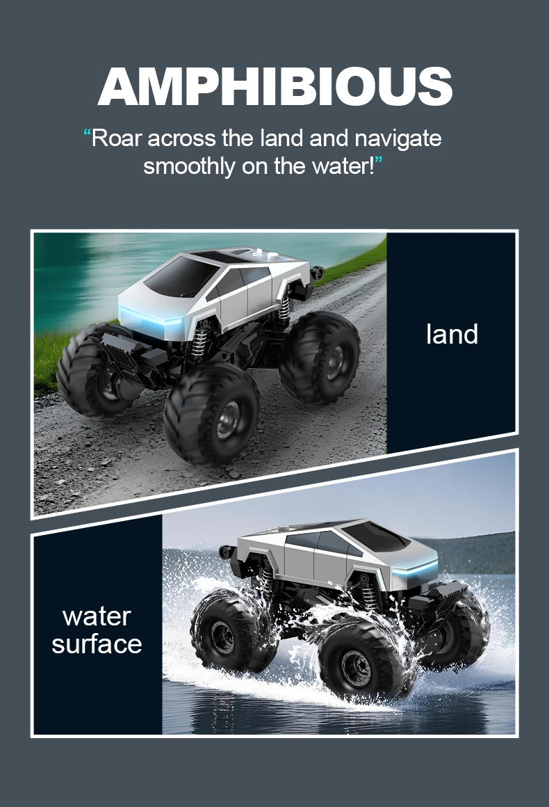 Véhicule Tout-Terrain Amphibie RC – 4x4 Télécommandé pour Enfants