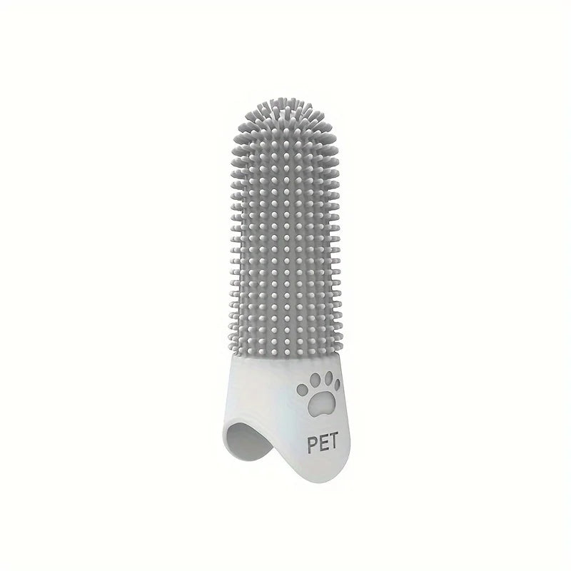 Brosse à dents doigt en silicone 360° pour chien et chat