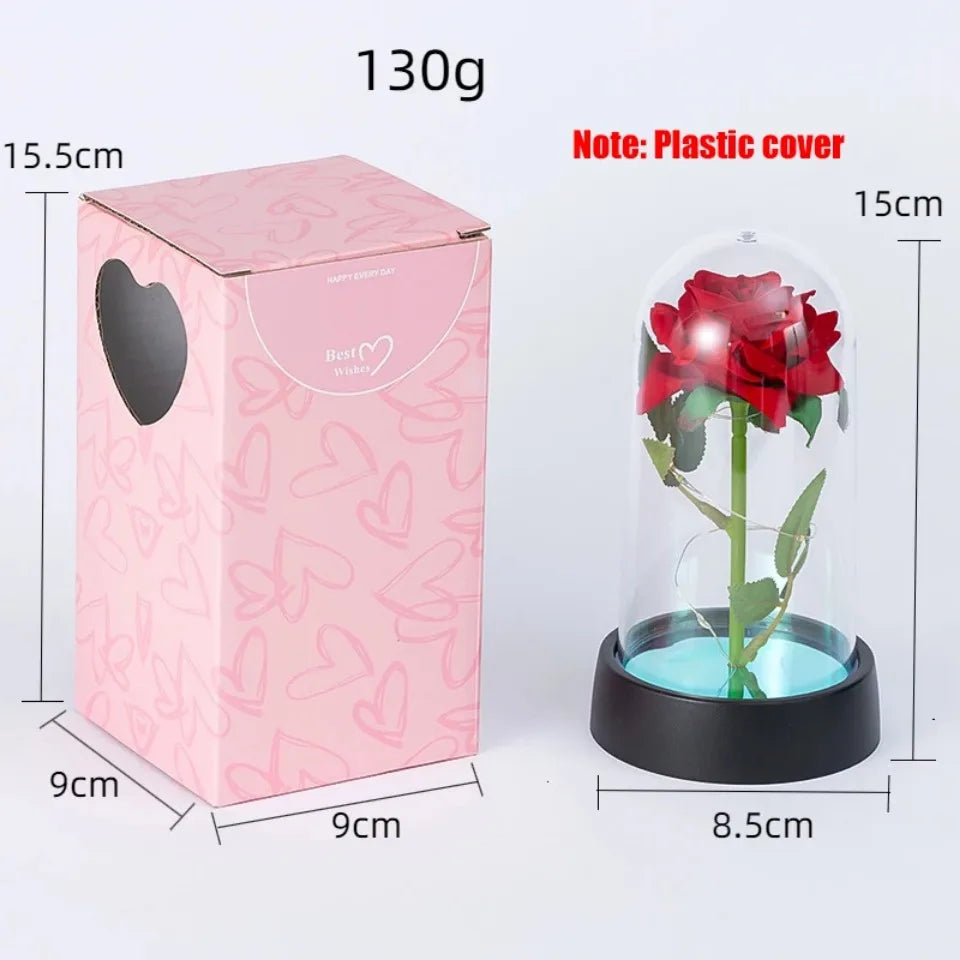 Rose Éternelle Lumineuse – Cadeau Romantique & Décoration Élégante