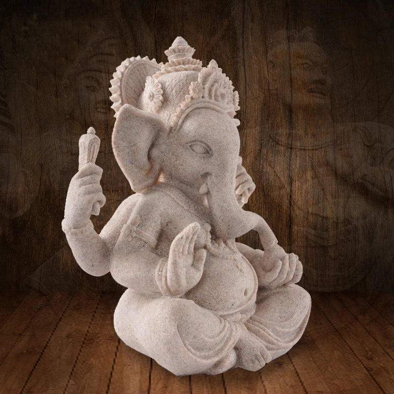 Statue de Ganesh – Sculpture Artisanale en Résine (9 cm)