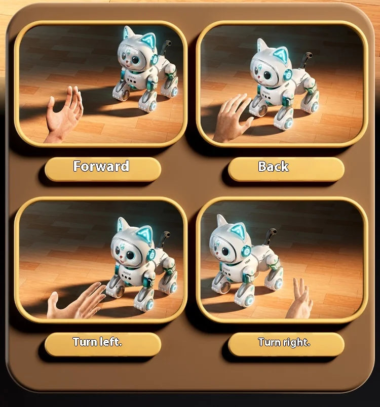 Jouet Robot Chat Télécommandé – Marche, Lumières & Actions – Cadeau Enfant