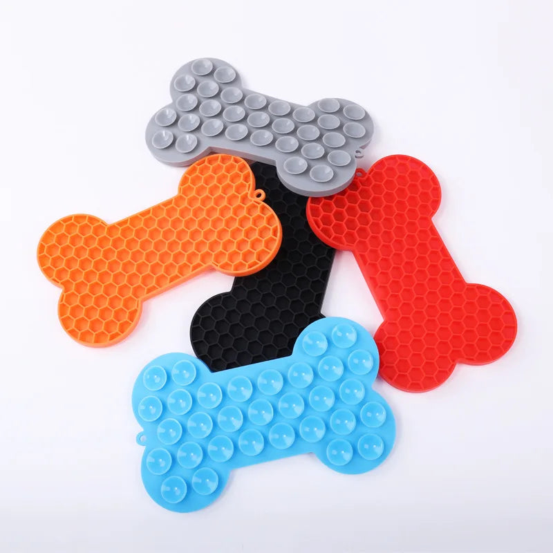 Tapis de léchage avec gamelle anti-glouton pour chien et chat