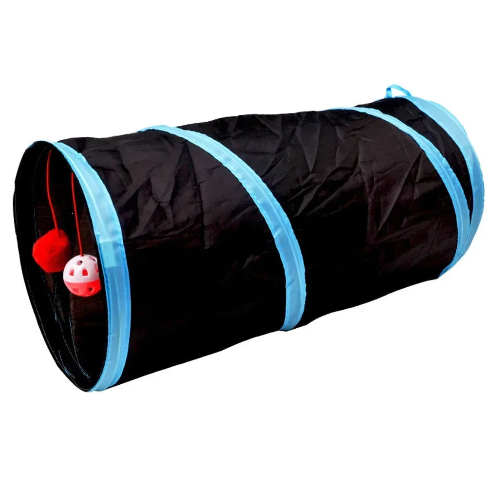 Tunnel de jeu pliable en tissu pour chat
