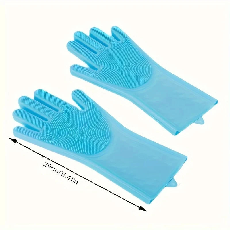Gant de toilettage en silicone pour chien et chat — brossage et lavage
