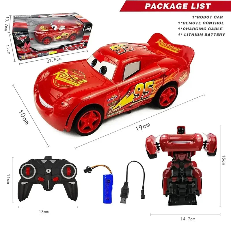 Lightning McQueen 2-en-1 – Voiture Télécommandée Transformable en Robot RC